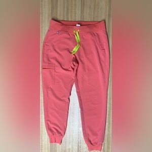 Figs Hot Coral Zamora Joggers